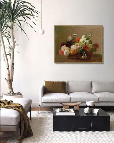Tableau fleurs decoration murale pour raviver un salon terne