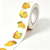 500Pcs Mango Stickers Tropical Fruit Sticker Pack, Cute Mango Decals for Water Bottle Laptop Luggage Summer Fruit Gifts for Kids Teens