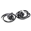 Motorcycle Horn Switch Control + Brake Master Cylinder Clutch Levers + CNC 1 Handlebar Hand Grips Compatible with 1996-2012 Harley Softail Dyna Sportster (Black)