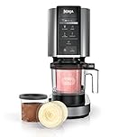 Ninja CREAMi Ice Cream Maker, Frozen Dessert Machine, Makes Icecream, Gelato, Sorbet, Milkshake, Smoothie Bowls, Frozen Yoghurt & More, Includes 3 Tubs, NC300ANZ, Cloud Silver