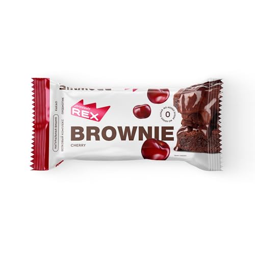 Cherry "Brownie" Protein Cake, High-Protein Low-Sugar Soft Baked Snack with