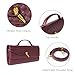 Joryin Woven Purse for Women Evening Clutch Woven Leather Handbags Crossbody Bag Purse Formal Evening Bag, Wine