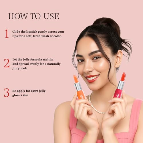 Image of Glam21 High Definition Lipstick | Lightweight & Ultra-Moisturizing Lip Color | Gel-Based Creamy Formula | Smooth Application & Vibrant Finish | Long-Lasting Comfort Wear |3.6gm, Pink