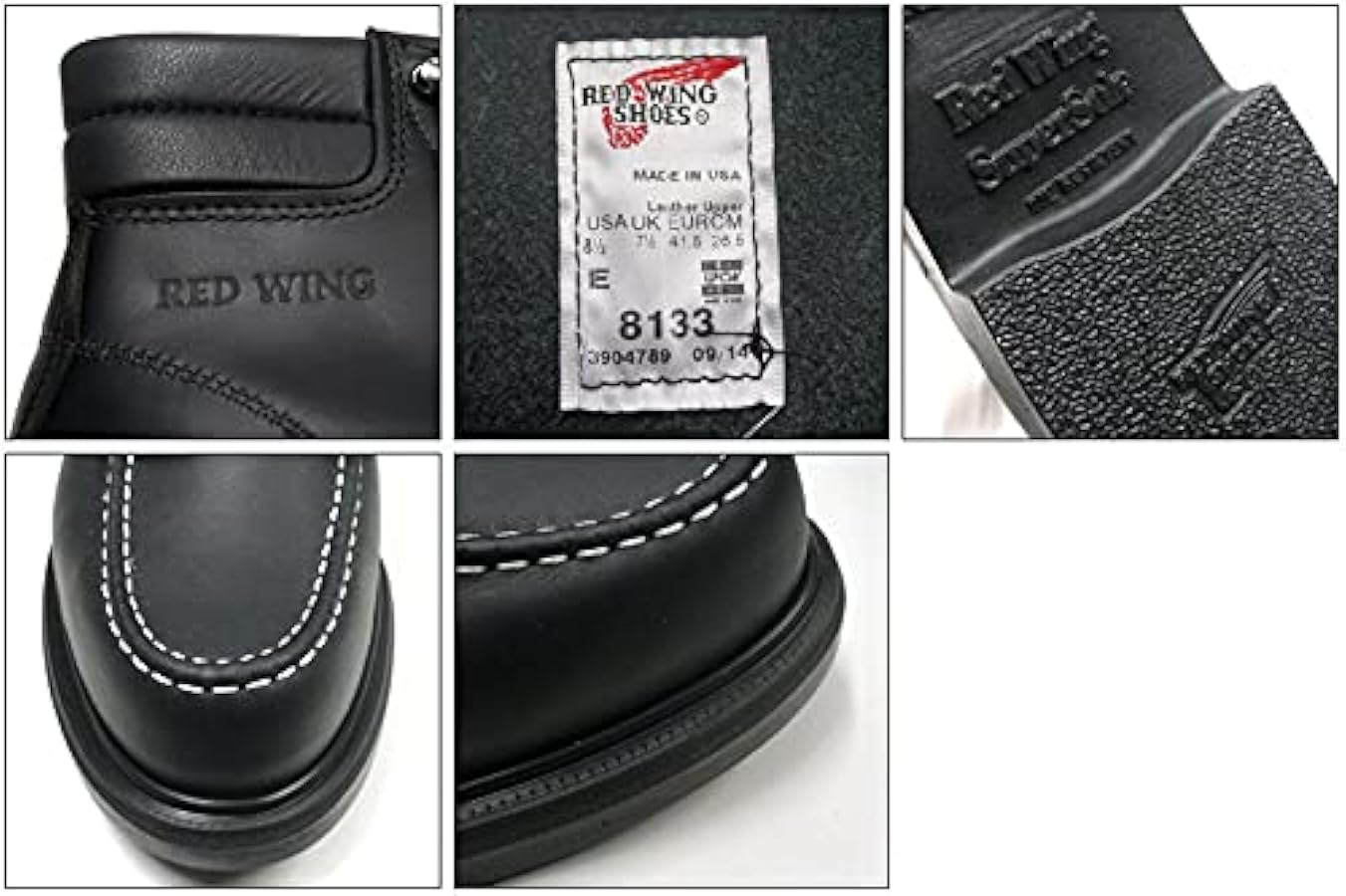 REDWING レッドウィング8133 スーパソール26cm US8 ブラック 8133 SuperSole Moc Toe Black Chrome – Red Wing Amsterdam