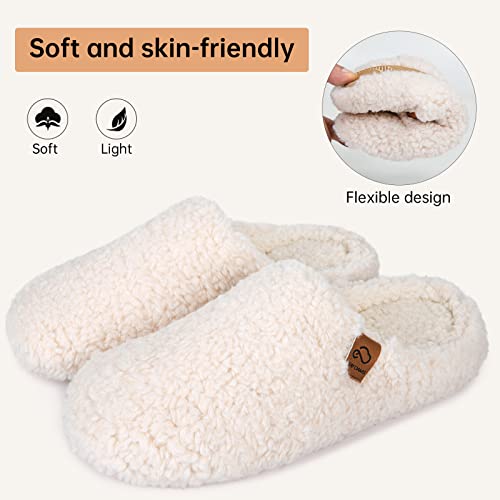 Everfoams Womens Slip On Home Slippers Soft Memory Foam House Slippers For Ladies Indoor (9-10, Beige) #TOP2