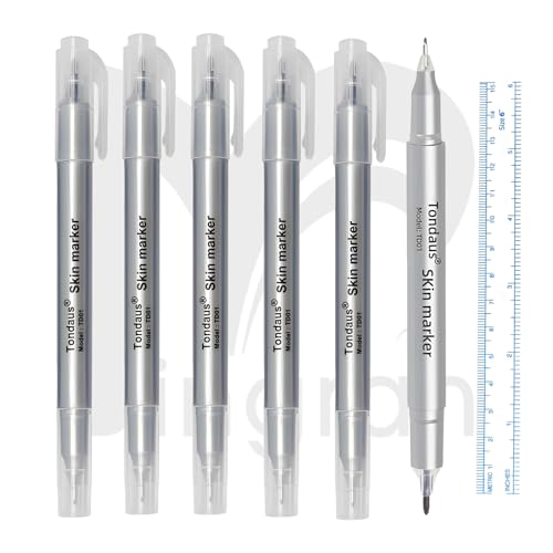 Mingran 6Pack Purple Eyebrow microblading Marker Pen Tattoo Permanent Makeup Position Mapping Mark Tools Tattoo Tip Markers