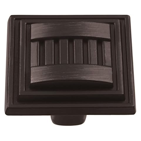 Hickory Hardware HH74670-VB Sydney Collection Large Sq Stepped Knob, Vintage Bronze, 1.3125" Cover