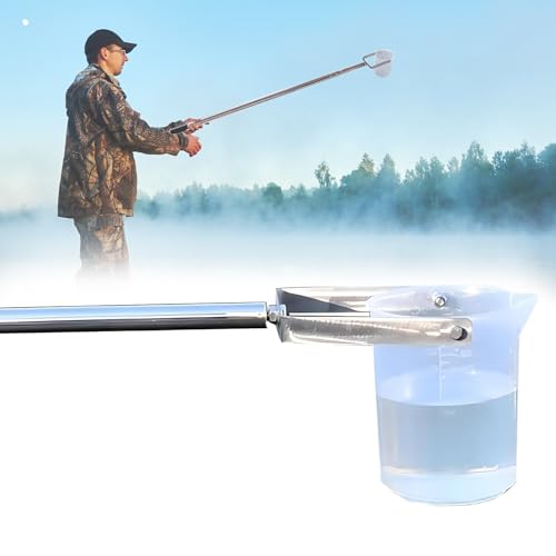 Barra de recogida de muestras de agua de metal extralargo, kit telescópico de muestras de agua con vaso de plástico graduado de 1000 ml, vasos de muestra de agua para aguas residuales, lagos, ríos