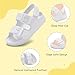 Nedaan Toddler Girls Boys Sandals Adjustable Buckle EVA Slipper Sandals With Hook Loop Back Strap