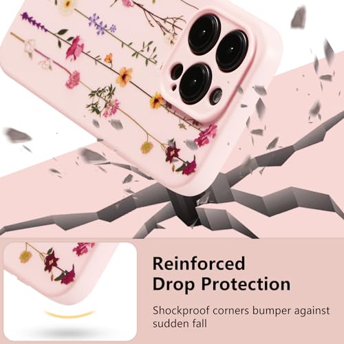Coque iPhone 16 Pro antichoc silicone souple rose - 5