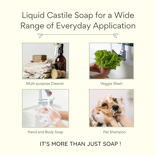 Image of Claya Tea Tree Liquid Castile Soap - Organic Ingredients, Biodegradable, Gentle for Sensitive Skin, Versatile Uss and Travel Size (2 pack of 2 fl oz)