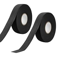 Schläger Tape, 2 Rollen Eishockey Tape 25m*25mm, Selbstklebendes Griffband für Badmintongriff Golfschläger (Schwarz)
