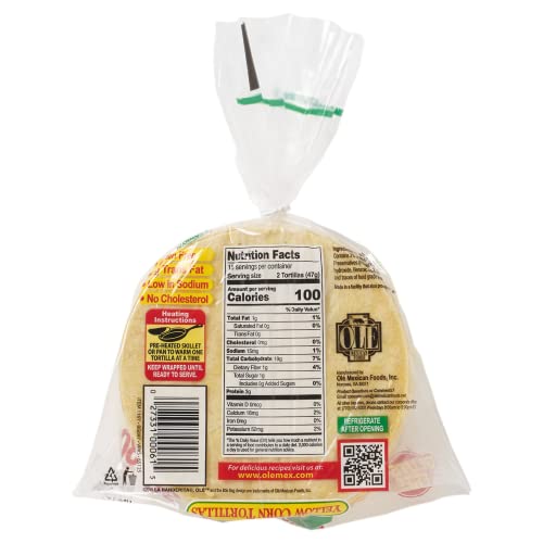 La Banderita® Yellow Corn Tortillas 5.5" Size 30 Count Each Pack