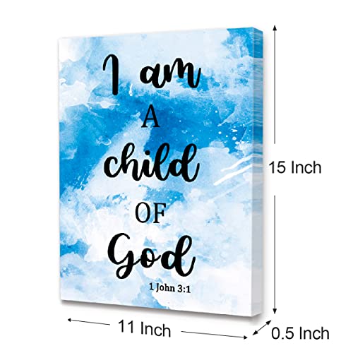 Y069 I Am A Child Of God Inspirational Canvas Wall Art,Bible Verses Christian Art Canvas Butterfly Prints Framed Wall Art Ready To Hang For Bedroom Office Apartment Room Room Wall Décor #TOP1