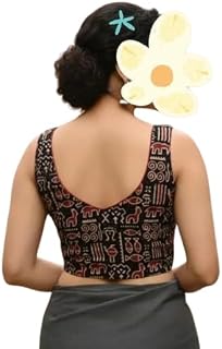 Round Neck Readymade Printed Woman Blouse| Comfortable, Breathable, Lightweight, Skin Friendly|SL_237 Price In India
