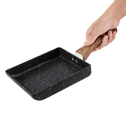 Agatige Tamagoyaki Poêle à omelette japonaise carrée antiadhésive, Poêle à Omelette Japonaise Carrée, Poêle à Omelette Japonaise Tamagoyaki en Aluminium, pour omelette, tamagoyaki, tamago