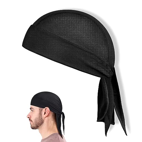 PUCIO UV protección bandana,transpirable pañuelo cabeza,verano bandana mujer,sports pañuelo cabeza hat,pañuelo pirata,elástico transpirable absorbente del sudor,adecuado para correr,senderismo(negro)