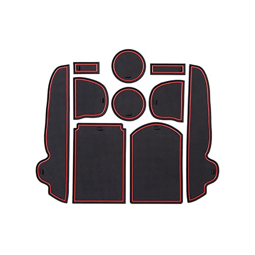 Alfombrillas para coche Toyota RAV4 2006-2012 antideslizantes y lavables de color rojo para puertas