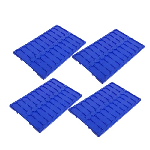 Rack de séchage pour lames de microscope en plastique bleu, lot de 4 pièces pour laboratoire