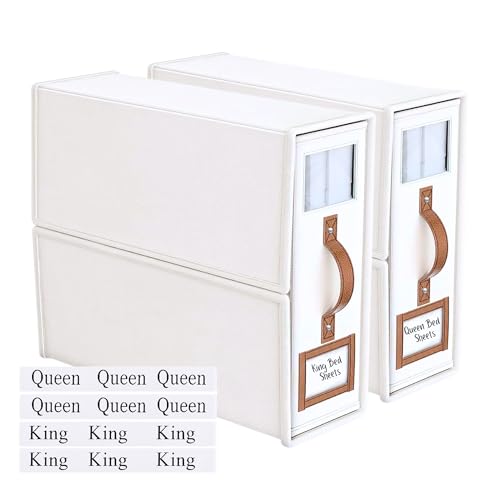 Foldable Bed Sheets Set Organizers and Storage(2-Pack)