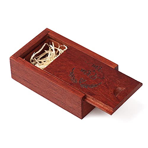 Boîte à Bagues en Bois Massif Giiffu, Boîte à Alliances En Bois, Boîte à Bague De Fiançailles, Boîte De Rangement En Noyer, Cadeau D'anniversaire Pour Femme Cover
