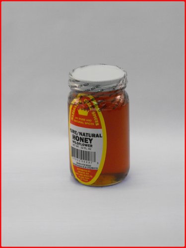 Miel pura de flores silvestres en frasco de vidrio 16 oz miniatura 1