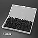 Wig Combs and Clips - 100 Pcs 7-Teeth Black Wig Accessories for Securing and Making Wigs