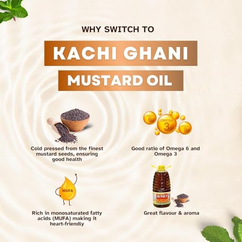 Image of BULBUL Kacchi Ghani Cold Pressed Mustard Oil 5 Litre | Wood Pressed Kolhu Chekku Sarso Tel | Pure & Unrefined Black Mustard Oil | High Aroma & Pungency | No Chemicals | For Cooking, Pickles & Massage