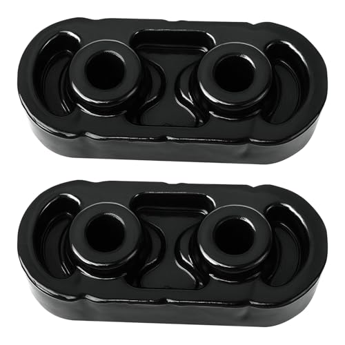 Exhaust Muffler Hanger Insulator Vibration Dampening Rubber 15092802 for Chevy Express Suburban Silverado 1500 2500 3500 HD for Yukon Savana Sierra 2001-2015 Built-in Iron Frame Hanger (2pcs)