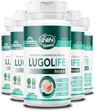 Kit 5 Lugolife Renew Unilife 30 cápsulas