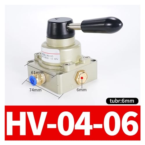 Vanne rotative HV 04 W 6mm commande manuelle à 3 positions 4 voies - 3