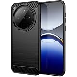 FINON for オッポ OPPO Find X8 用 ケース カバー スマホケース カーボン デザイン 指紋防止 薄型 軽量 耐衝撃 簡易脱着 ソフトケース (ブラック)