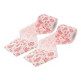 Abaodam Papel Higiénico Decorativo Diseño Floral de Rosas 2 Rollos de Papel Higiénico Absorbente y Suave para Baño Servilletas Impresas Coloridas para Uso Doméstico