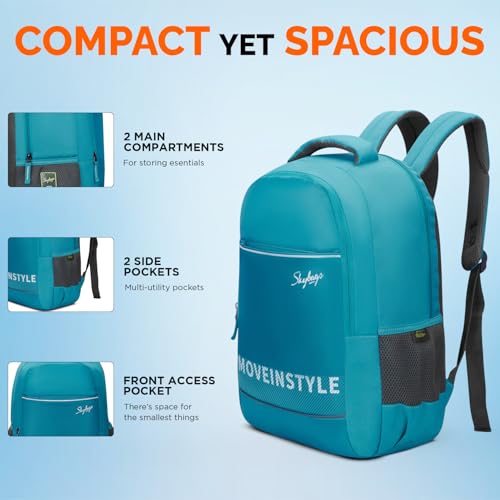 Image of SKYBAGS Dune Backpack | Premium Diamond pattern fabric | Upto 17 inch Laptop Portection | 02 Compartment | For Office and Casual Unisex Men Women Boys Girls
