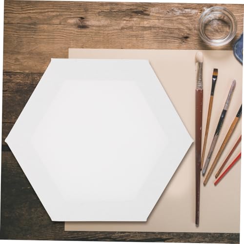 Lienzo hexagonal para pintura al óleo SOIMISS marco de madera y algodón pack de 3 6