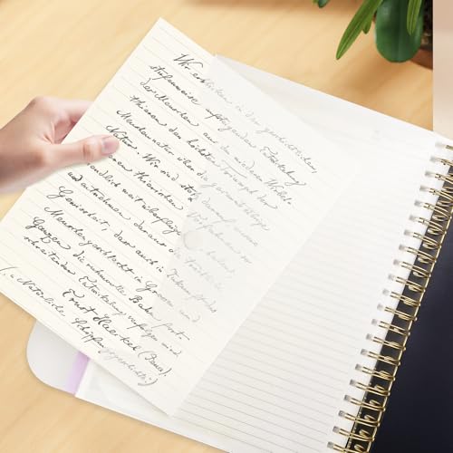 ReePlan Notizbuch A4 liniert Spiralbindung – 360 Seiten 100g/m² Papier, Spiralnotizbuch mit 5 Unterteilern, A4 Spiralblock Hardcover als All-in-One Notizbuch für Schule, Büro & Studium (Schwarz)