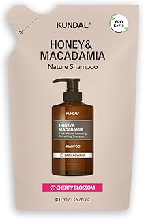 【クンダル】チェリーブロッサムの香り ｜シャンプー 詰め替え 400ml ｜ハニー&マカダミア ネイチャー 弱酸性 ディープクレンジング 香水シャンプー