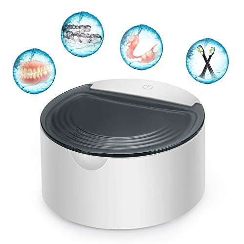 Ultrasonic Denture Cleaner, BlumWay Profession Retainer/Aligner/Mouth Guard Cleaner Machine, SUS304 Material 5 Minute Quick Cleaning with Tablets