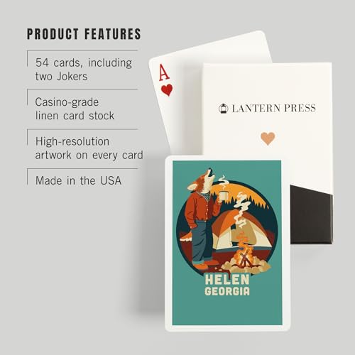 Helen Georgia Camping Coyote Baraja de Póker 52 Cartas miniatura 3