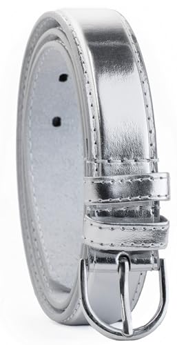 Belle Donne Small to Plus Size Belt Women, Bonded Leather, Silver Polished Buckle, Belts for Women, For Ladies Dress n Jeans