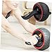 Toyvian Rubber Ab Wheel Roller with Knee Mat Mute Abdominal Exercise Trainer for Core Workout for Home Strength Training for All Levels