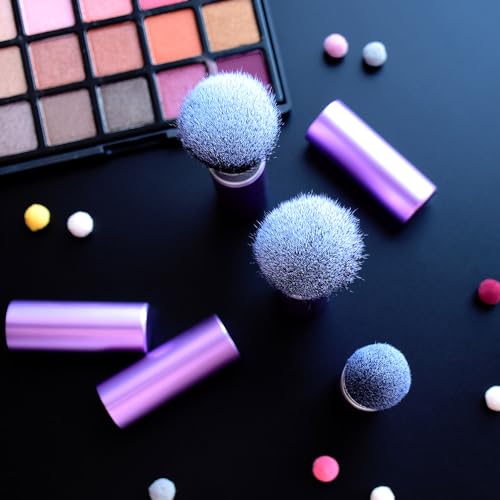 Vela.Yue Retractable Blush Brush Angled Face Powder Bronzer Travel Kabuki Makeup Brushes - Image 5