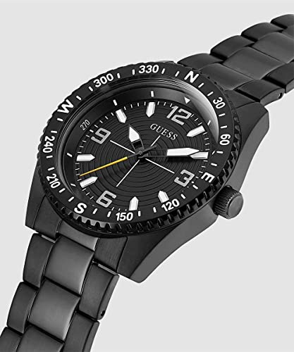 GUESS Stainless Steel Analog Black Dial Men's Watch-Gw0327G2, Band Color-Black - Image 4