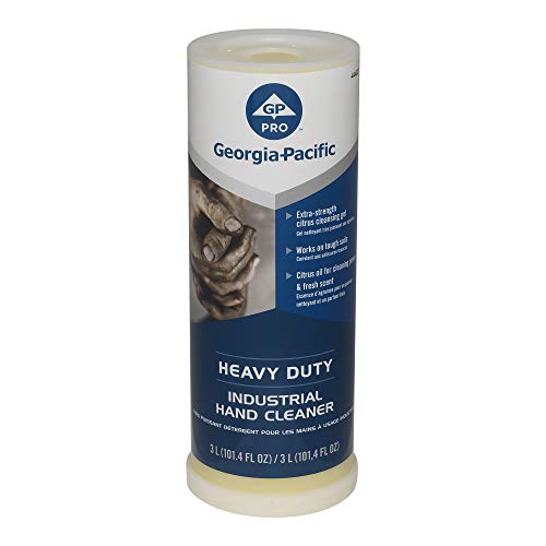 Georgia-Pacific Heavy Duty Industrial Grit Hand Cleaner by GP PRO, Citrus, 44627, 3000 mL Per Refill, 4 Refills Per Case