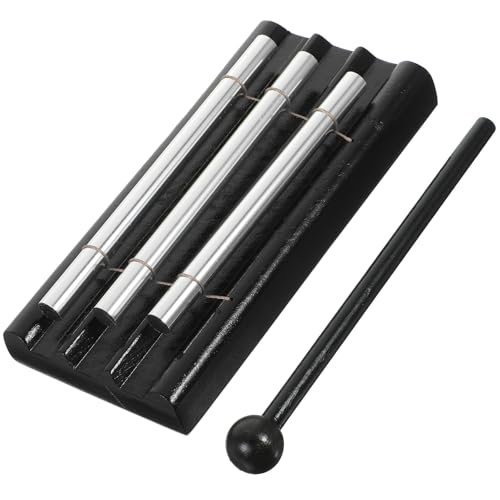 Carillón de viento de percusión con mazo de madera y tubos de metal para meditación