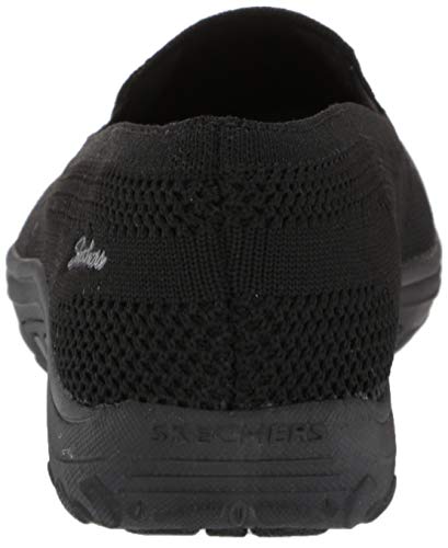 Skechers Skechers womens Loafer Flat, Black/Black, 7.5 US