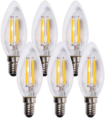 OUKAJO E14 LED Light Bulb, Dimmable 4W Warm White 2700K,400lm,Small Edision Screw,6 Count (Pack of 1)