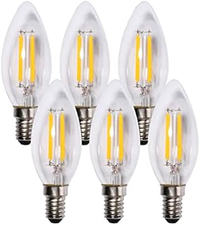 OUKAJO E14 LED Light Bulb, Dimmable 4W Warm White 2700K,400lm,Small Edision Screw,6 Count (Pack of 1)