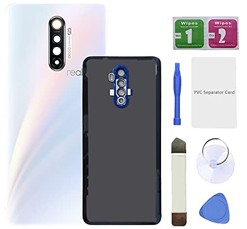 Eonpam Tapa batería Vidrio Trasera Reemplazo para (Realme X2 Pro) Kit reparación Original Cristal Trasero (Blanco) Cover