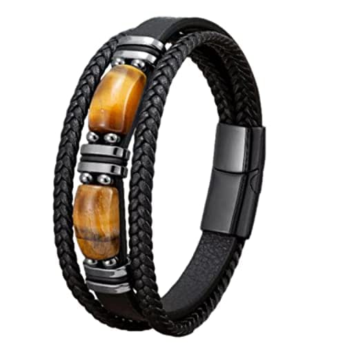 Vanski Multilayer Bracelet For Men Men's Braided Leather Bracelet